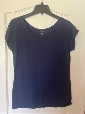Style & Co. Navy Short-Sleeve Scoop Neck Tee